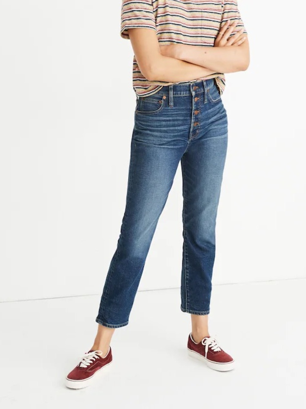 NWT MADEWELL- The Perfect Vintage Crop Jean in Clearview Wash Size 30